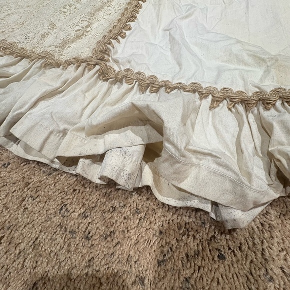 Vintage 70s Gunne Sax Jessica Cream Maxi Dress Size 7 Renaissance For Repair - Picture 13 of 15